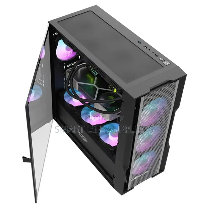 DK431 EATX Full Mesh Gaming PC Case With 4 ARGB Fans
