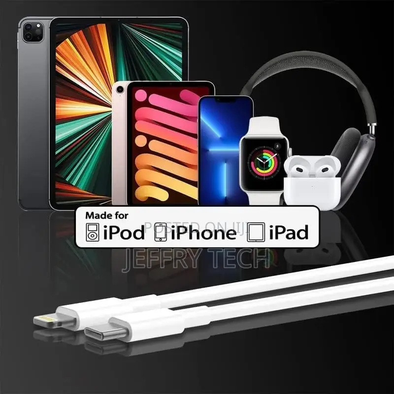 USB C to Lightning Cable 1M iPhone Fast Charger Cable USB-C