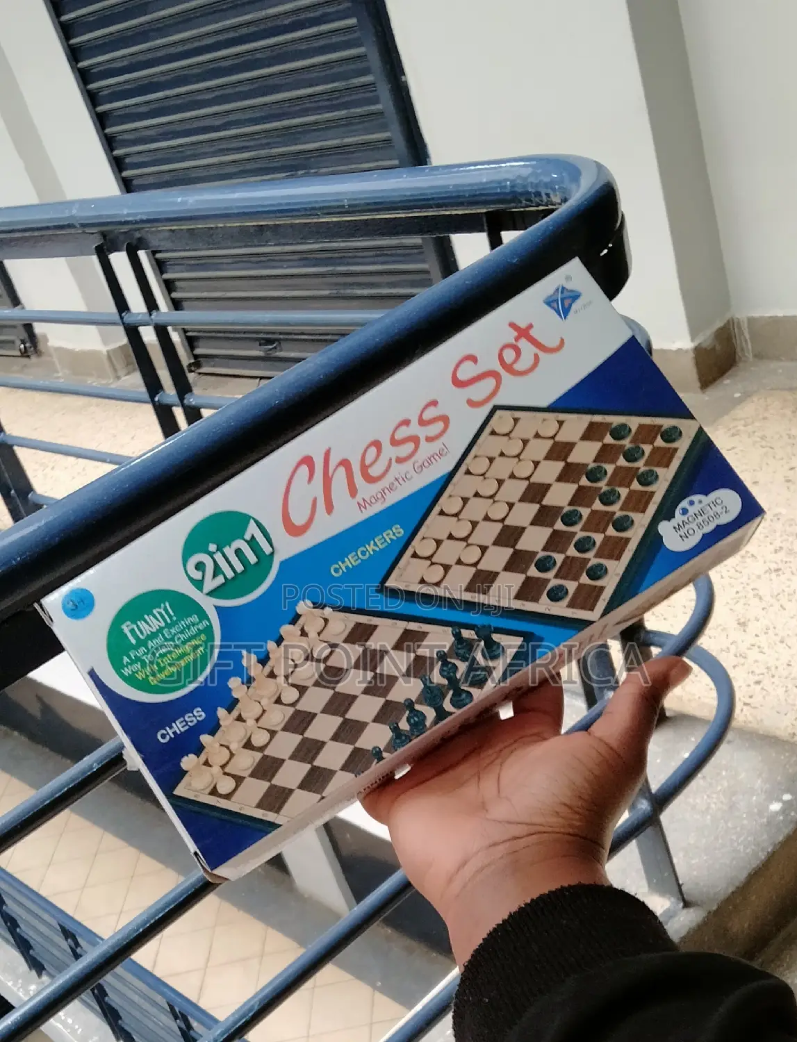 2 In1 Portable Chess and Checkers Draughts Board Game