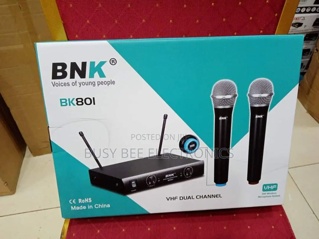 VHF Dual Channel BNK 801 Wireless Microphone