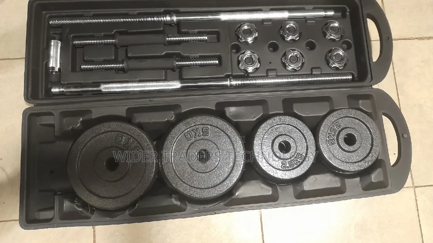 50kg Adjustable Dumbbell and Barbell Weight Set + Free Casin