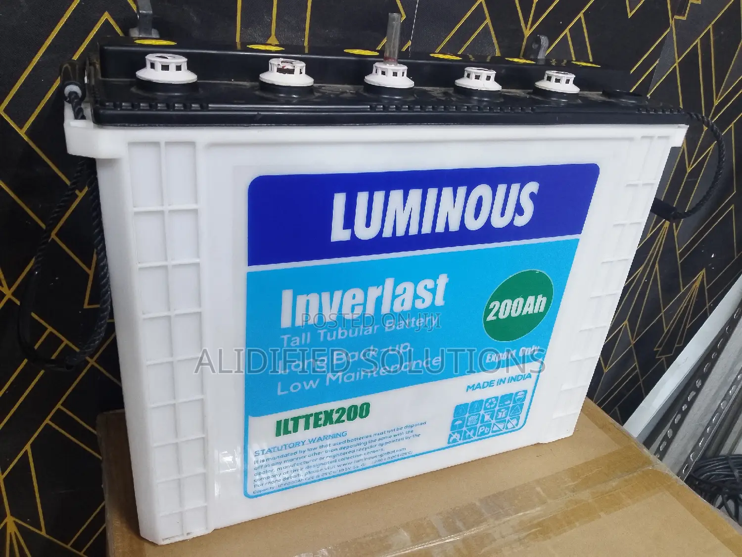 Luminous Inverlast 12v 200ah Tall Tubular Battery
