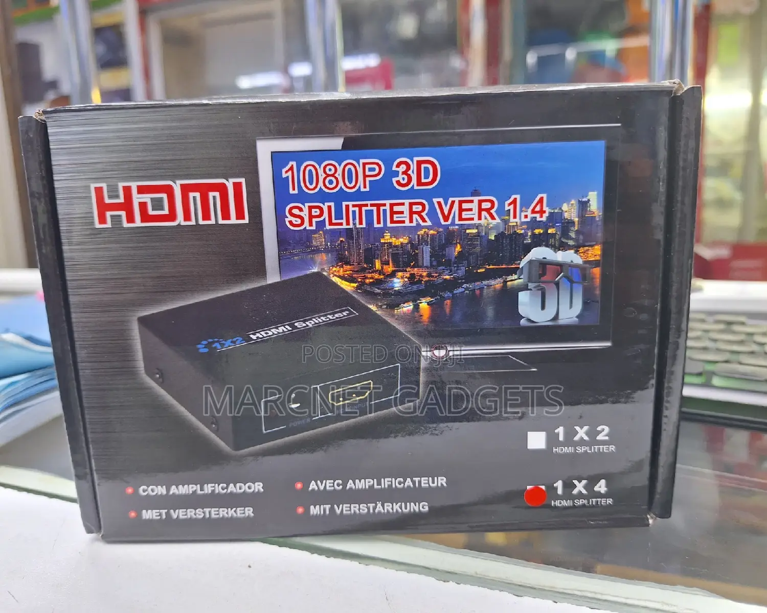 Full HD 1080P 4 Way Hdmi Splitters Powered 1 Input 4 Output