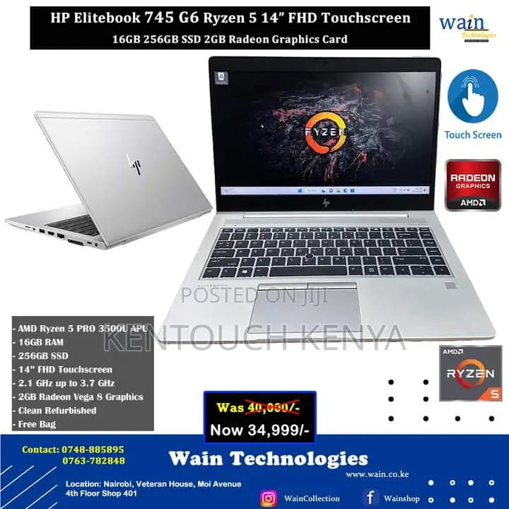 Laptop HP EliteBook 745 G6 16GB AMD Ryzen 5 SSD 256GB