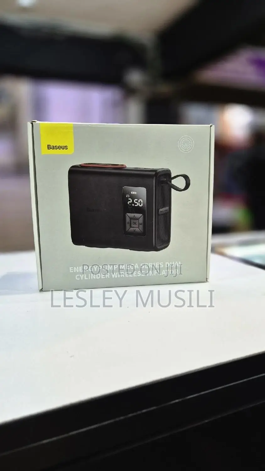 Baseus Mega Energy Pumpdual Cylinder Wireless Inflator Black