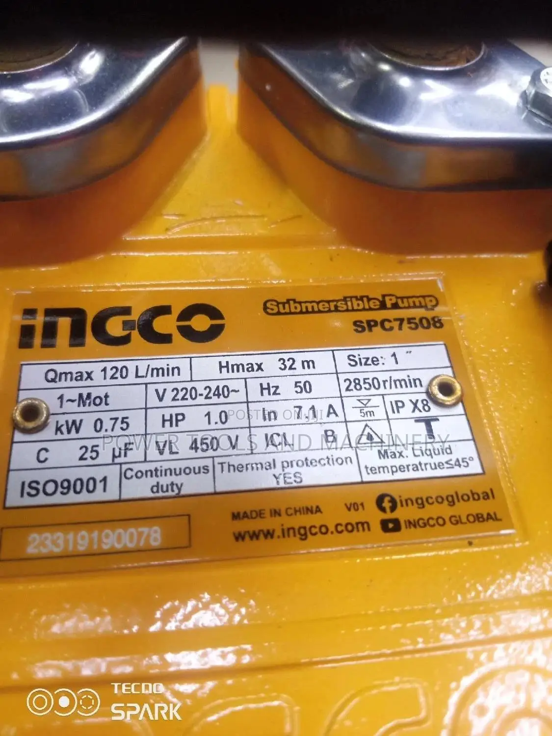 Ingco Spc7508 1hp Submersible Pump