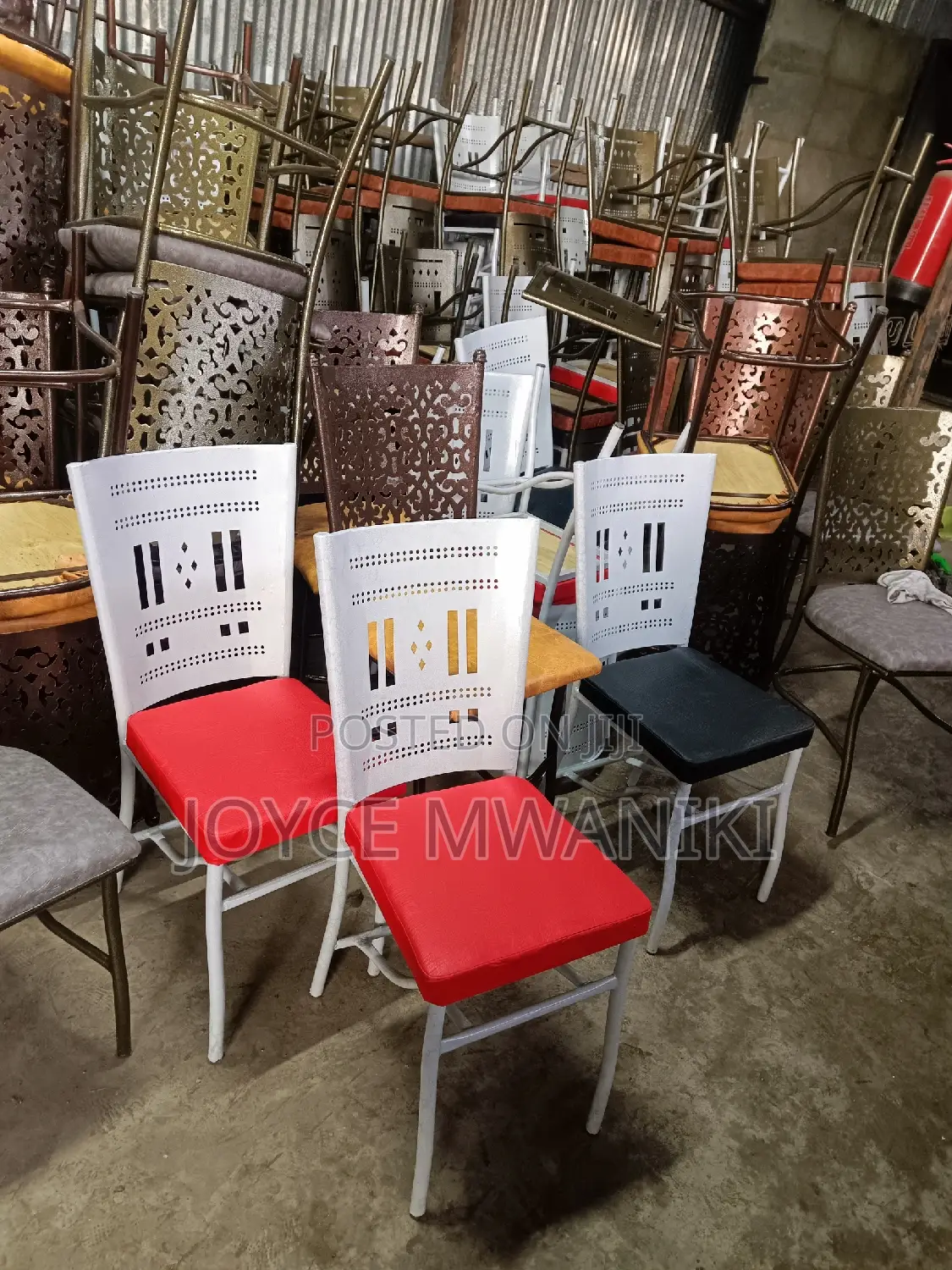 Powder Coated Mabati Chairs for Restaurant
