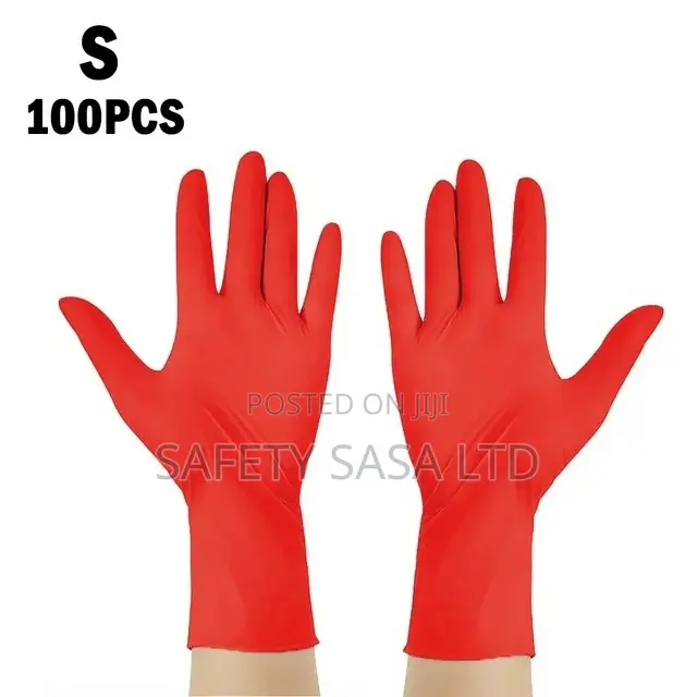 Red Nitrile Disposable Gloves