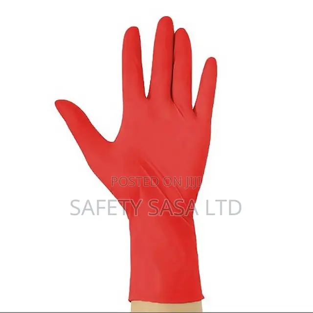 Red Nitrile Disposable Gloves