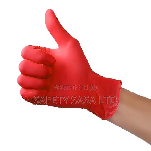 Red Nitrile Disposable Gloves