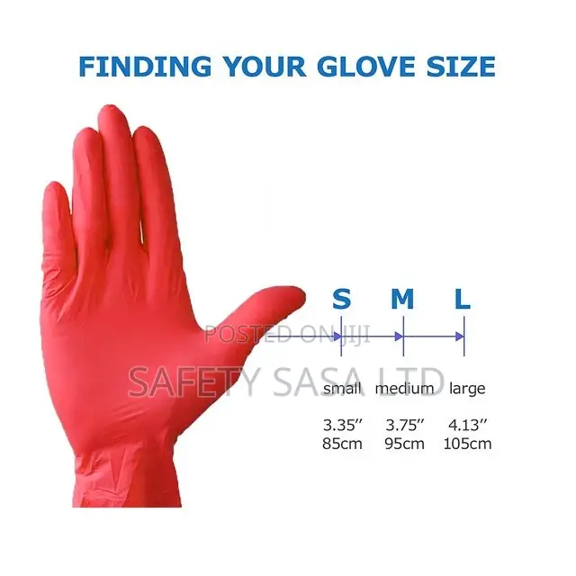Red Nitrile Disposable Gloves
