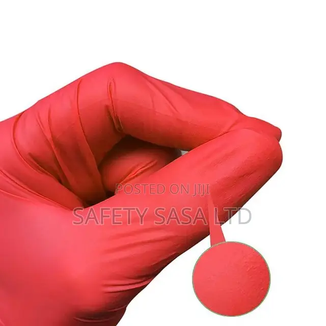 Red Nitrile Disposable Gloves