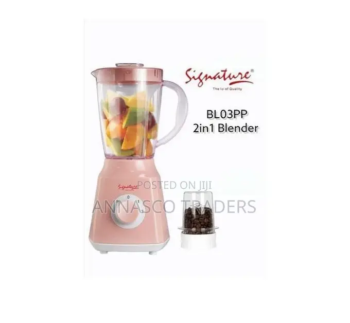 Signature 2in1 Blender Grinder With Unbreakable Jar- Peach