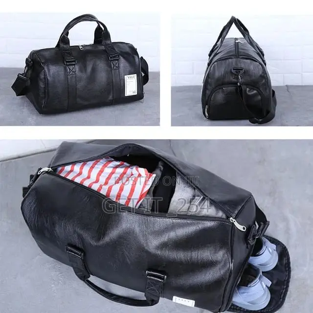 *Leather Duffle Bag*
*Material:Leather*
*Colors:Black