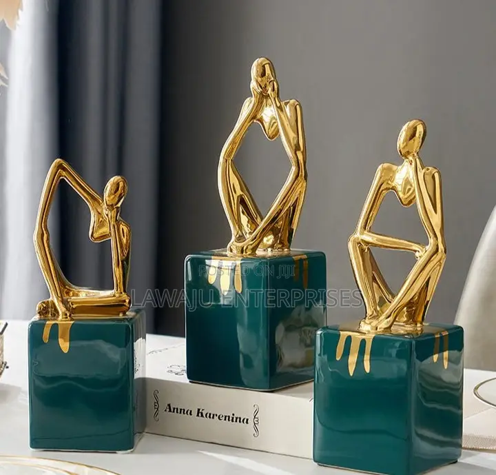 Abstract Ceramic Thinker Decor