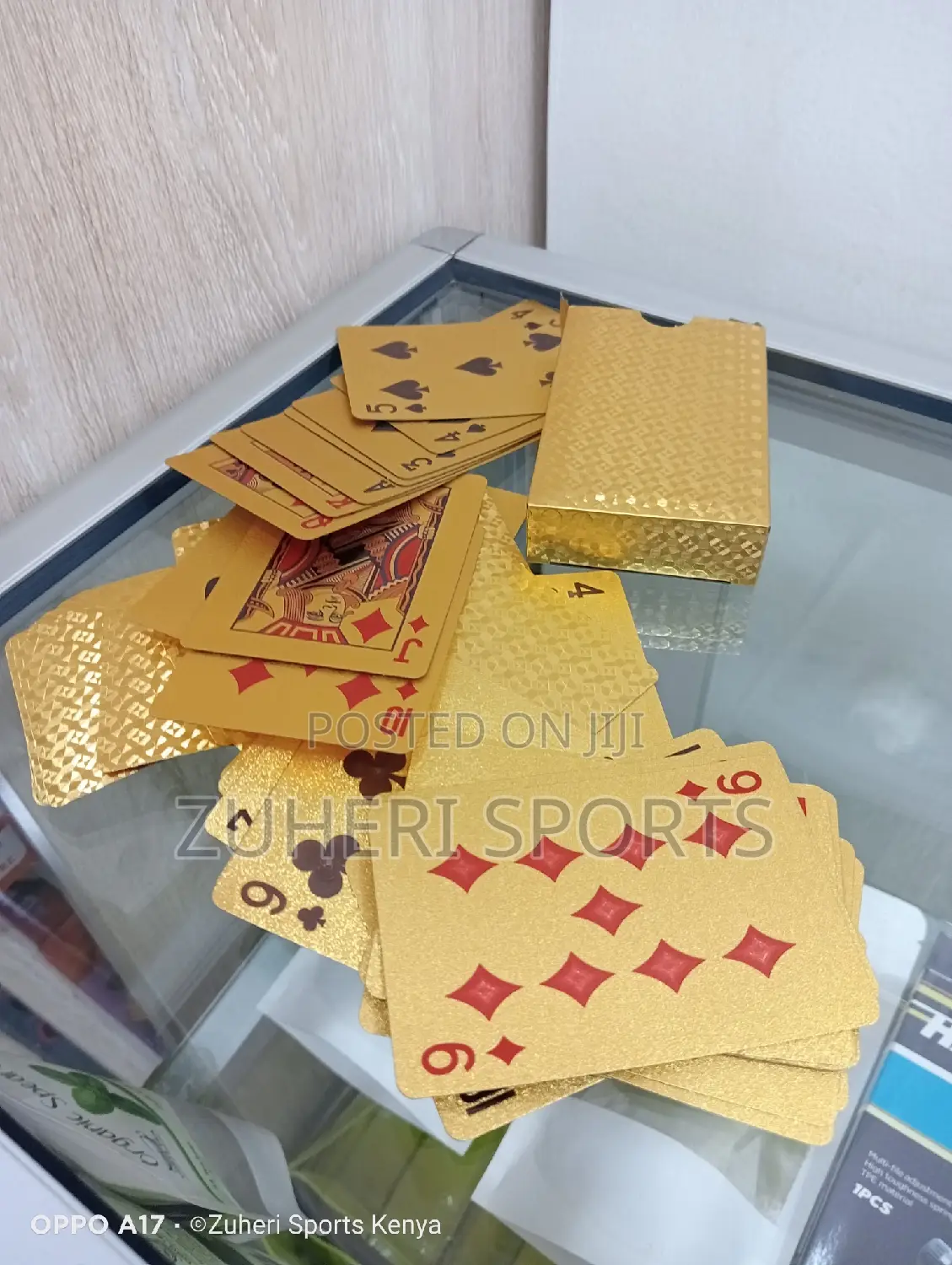 PVC Plastic Poker Cards Gold Set