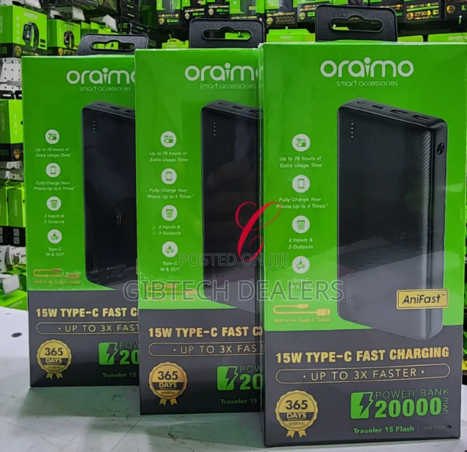 Oraimo Traveler 15 Flash 20000mah Opb-1200 15w Power Bank