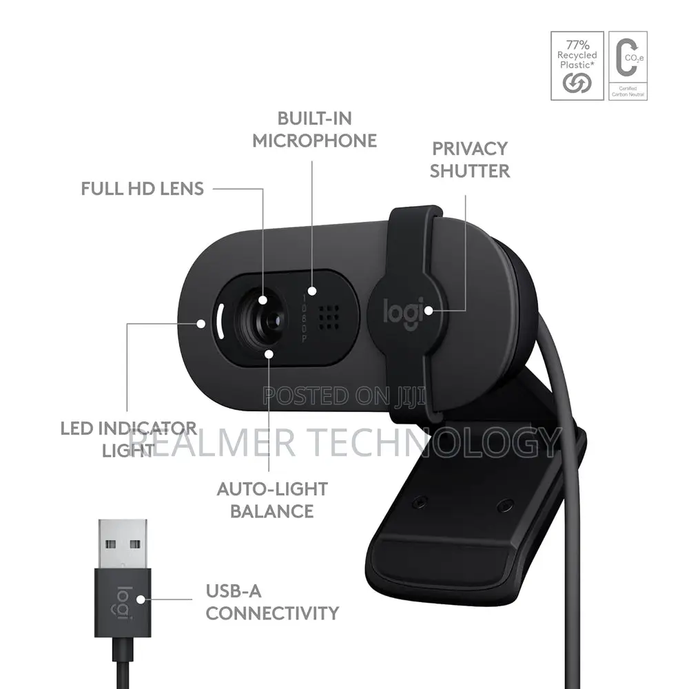 Logitech Brio 100 Full Hd 1080p Webcam
