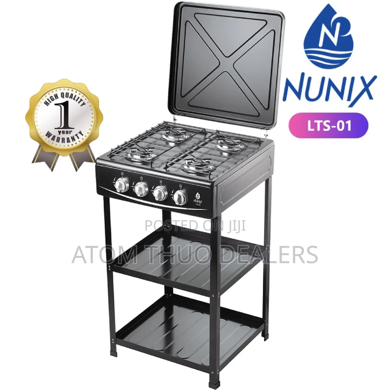 Unique Nunix Full Gas Standing Cooker With Shelf