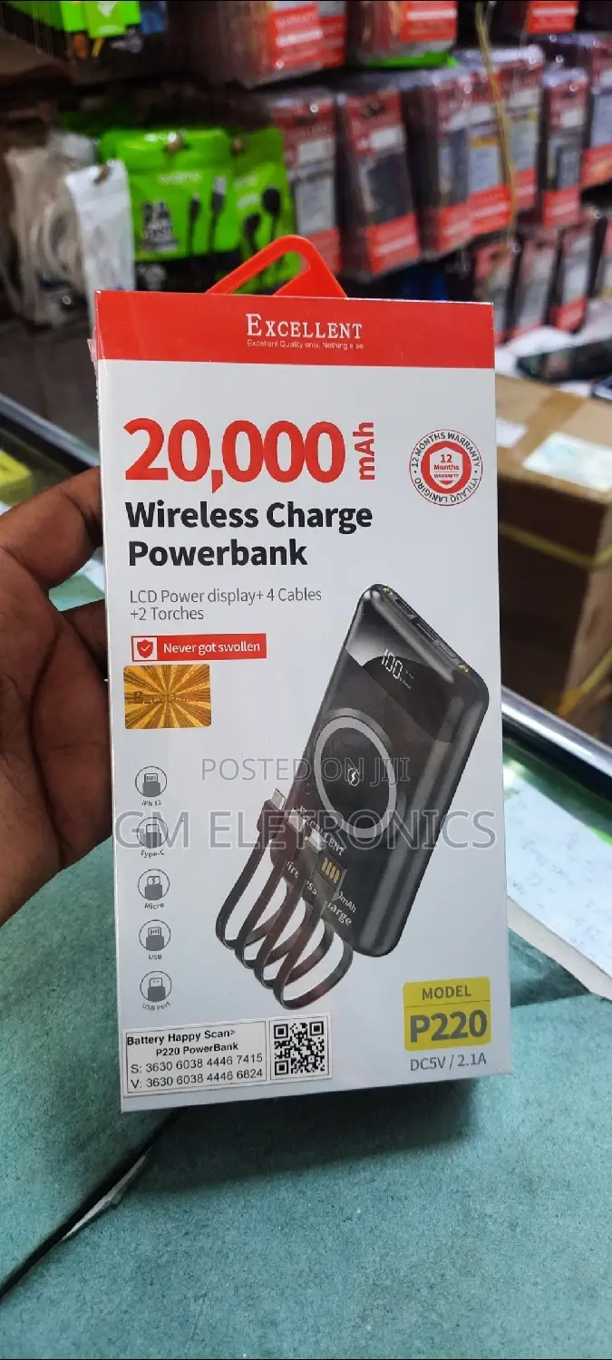 Excellent 20000mah Wireless Charger Powerbank P220