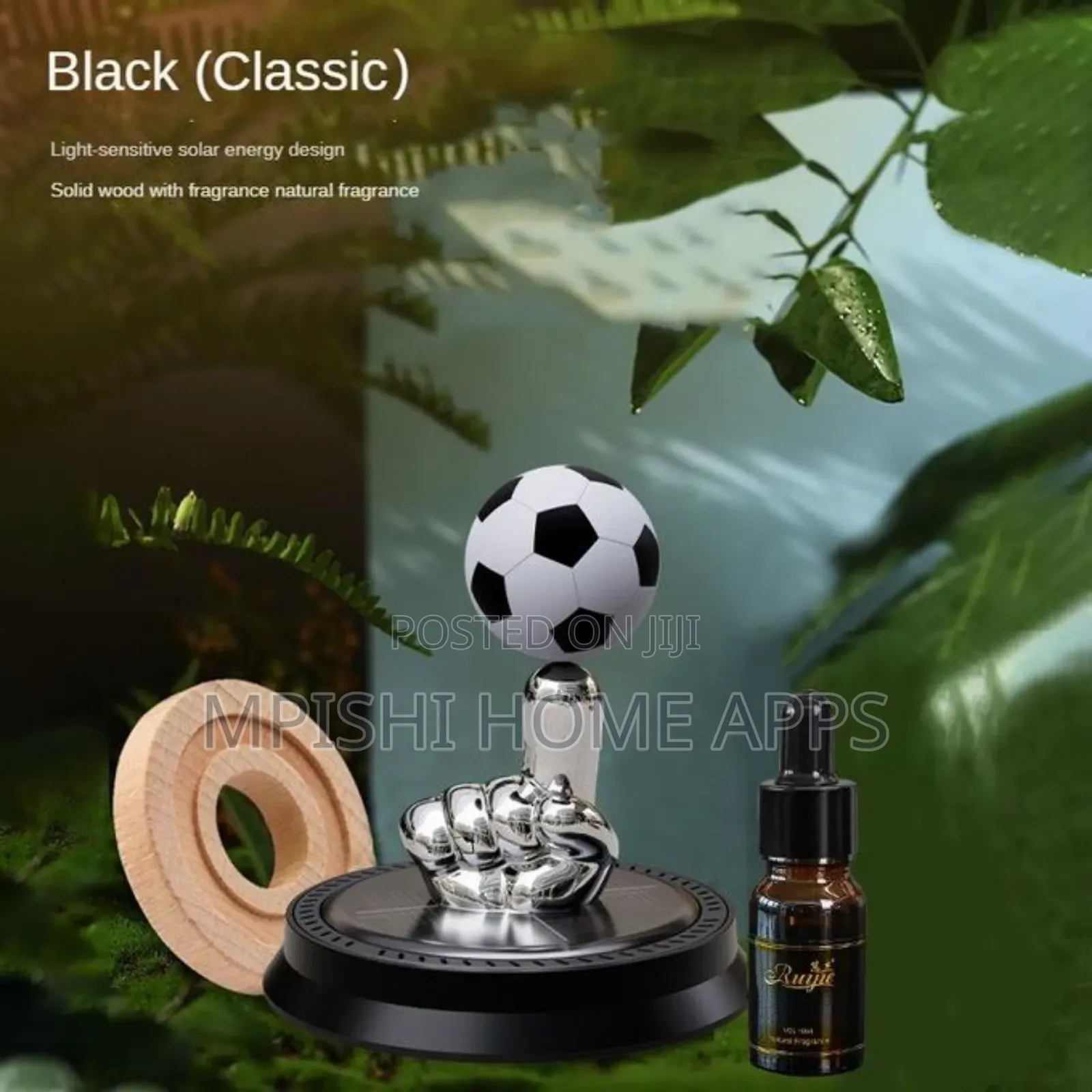 Solar Rotating Finger Football Car Air Freshener