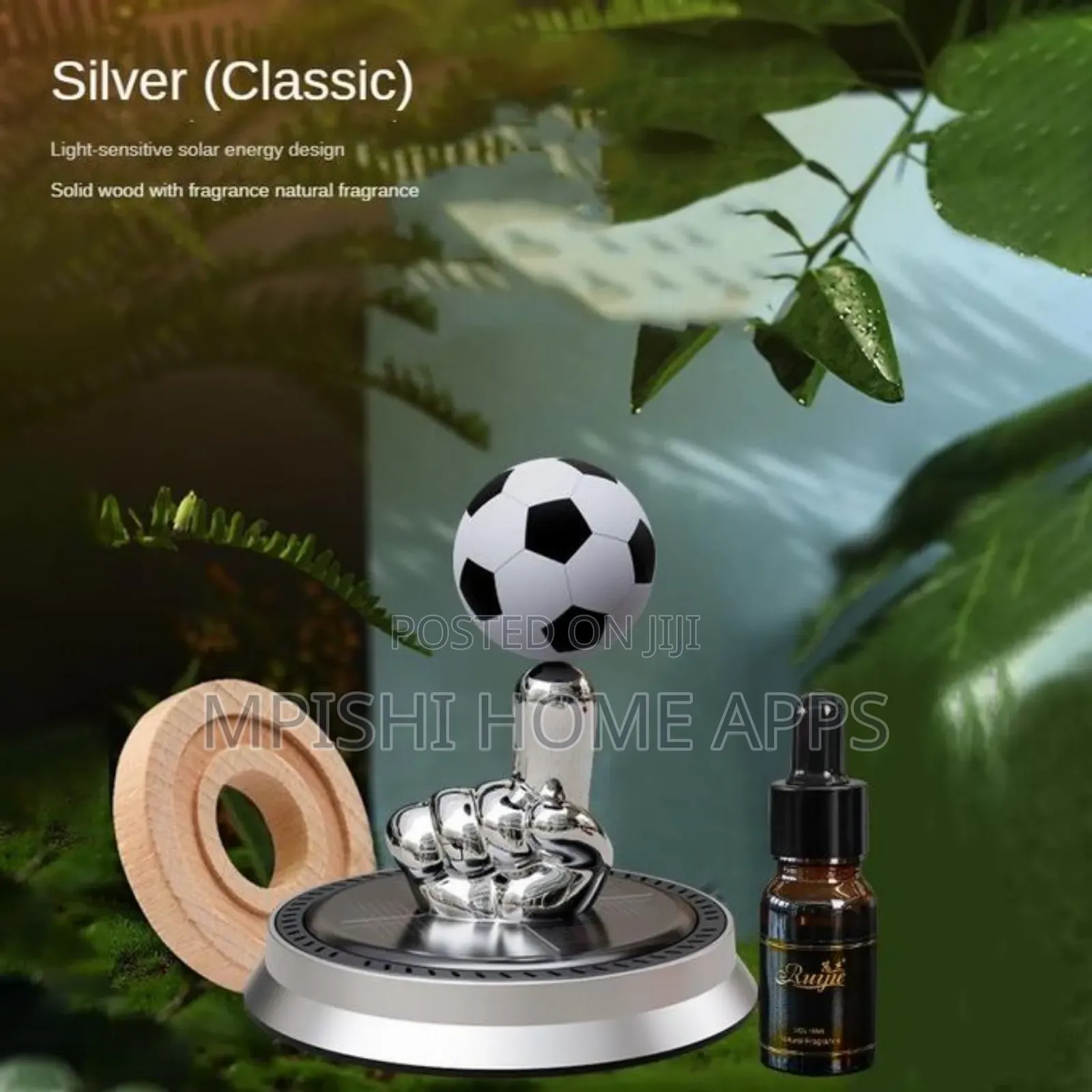 Solar Rotating Finger Football Car Air Freshener