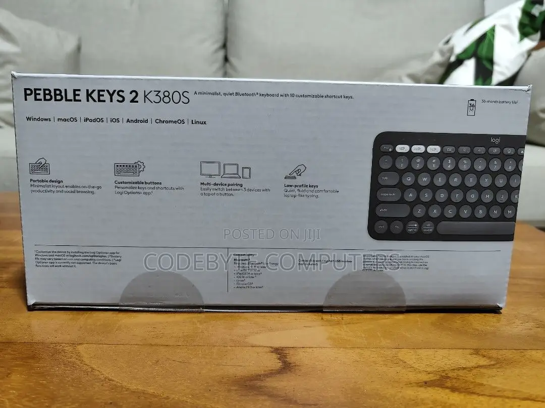 Logitech Wireless Bluetooth Keyboard PEBBLE KEYS 2 K380S