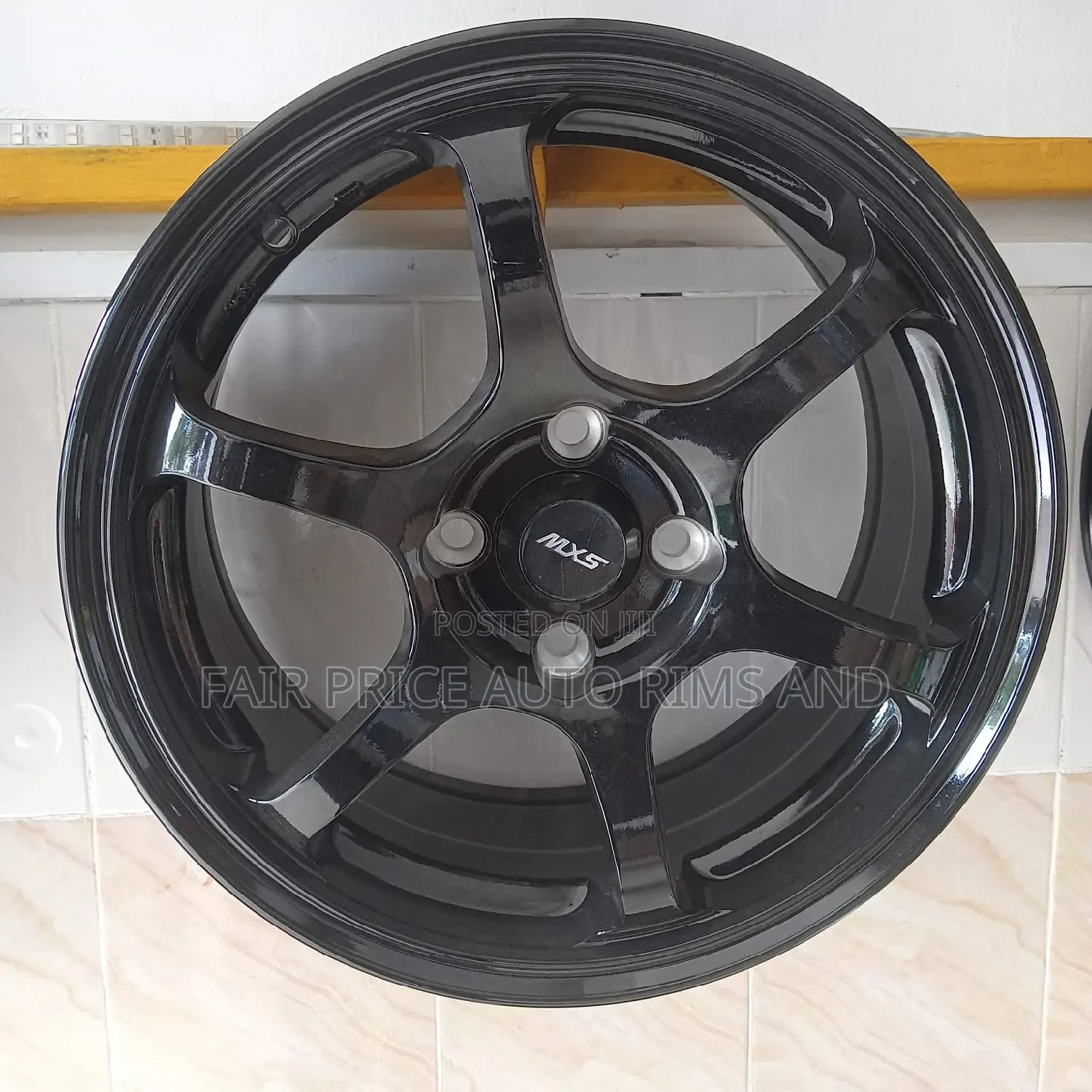 Rims Size 15/4/100 Black Silver and Black 6sporks