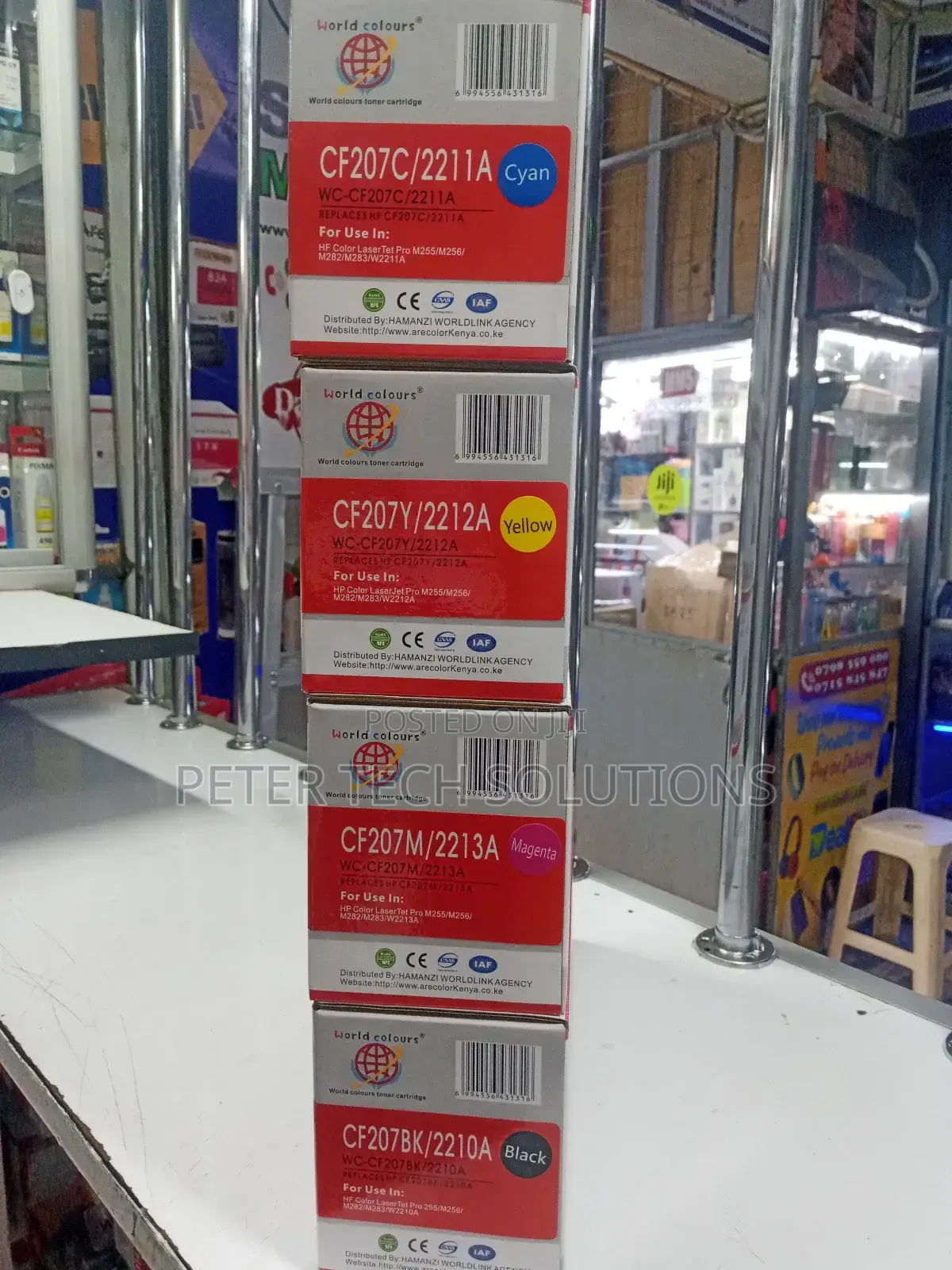 HP 207A Black Cyan Yellow Magenta Tonner Cartridges. At 6000