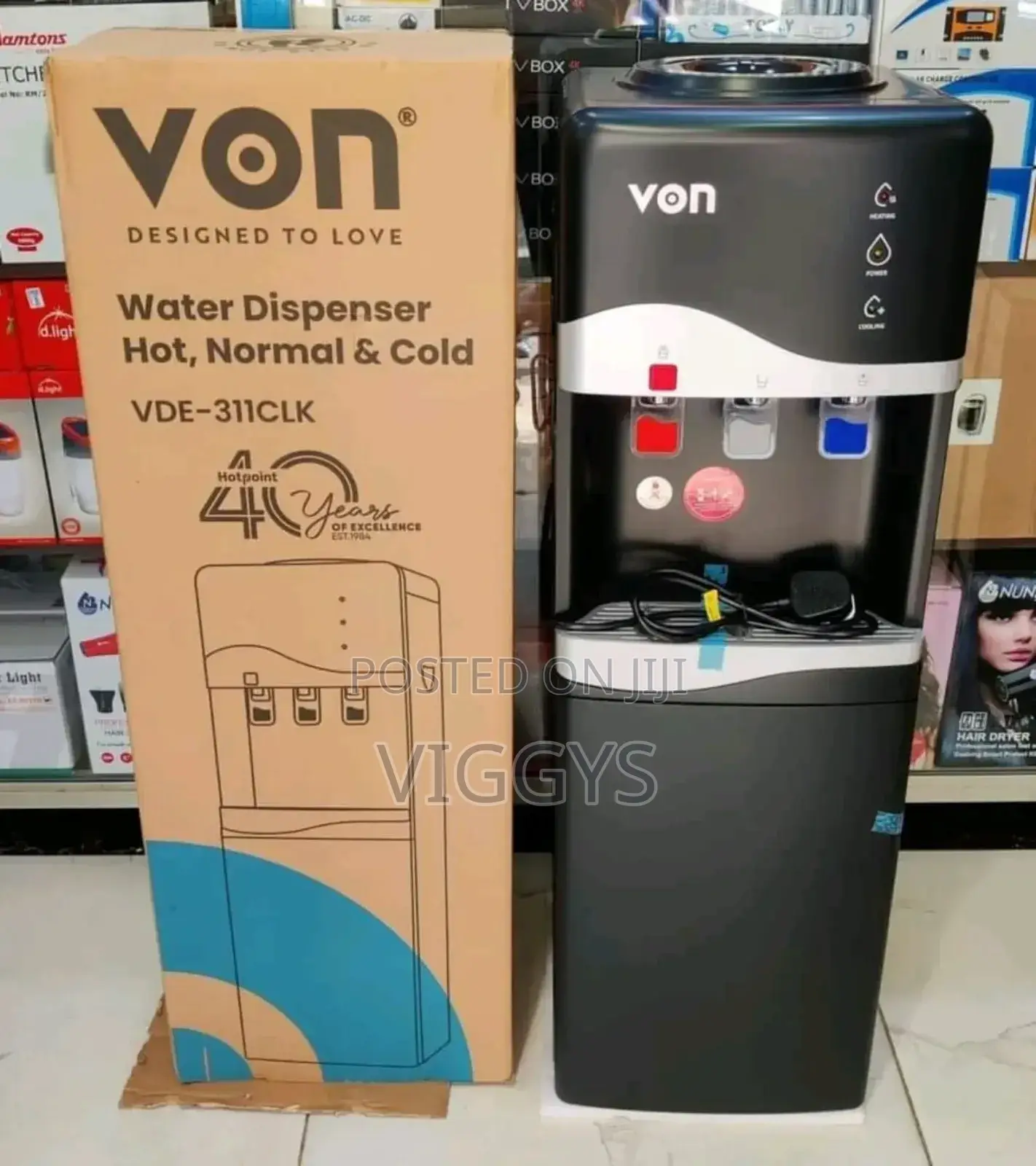 Brand New Von 3tap Water Dispenser Hot and Cold and Normal