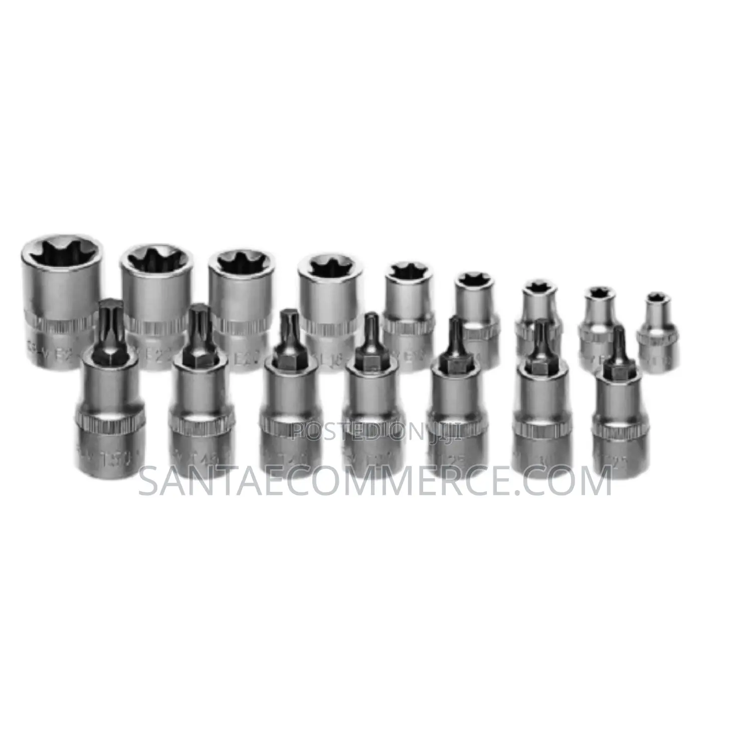 16 PCS 1/2′′ Dr Torx and E-Torx Socket Wrench Tool Set