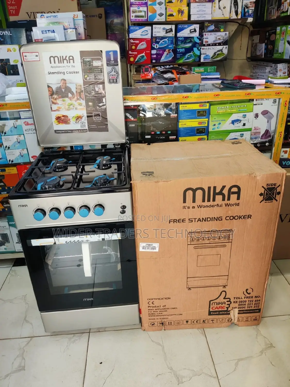 Mika 50cm X 60cm 4G Standing Cooker With Gas Oven MST5060U11