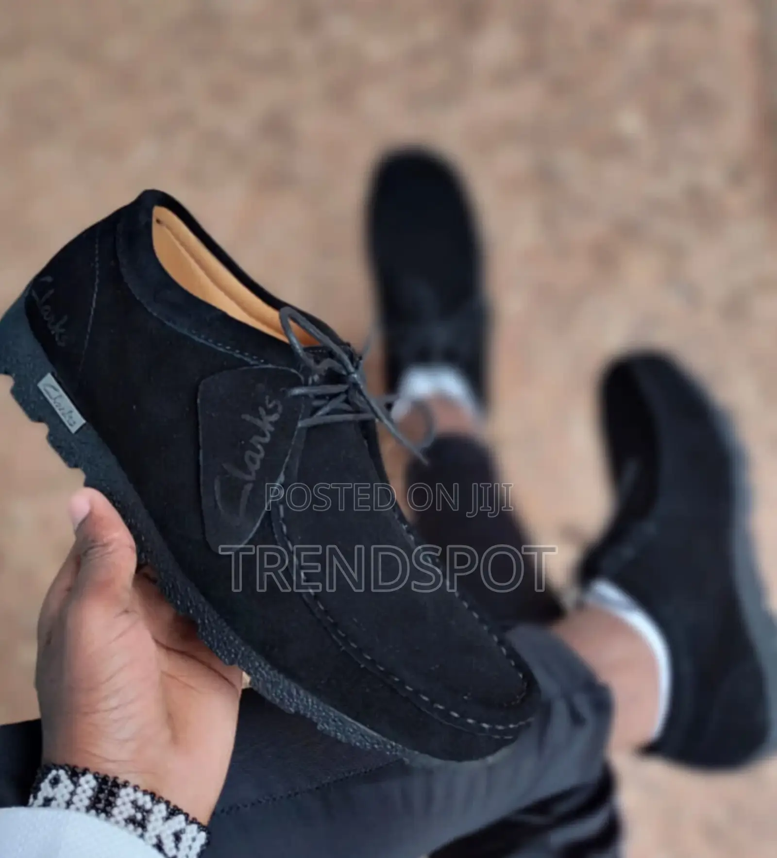 Designer Black Quality Men Clarks Wallabees