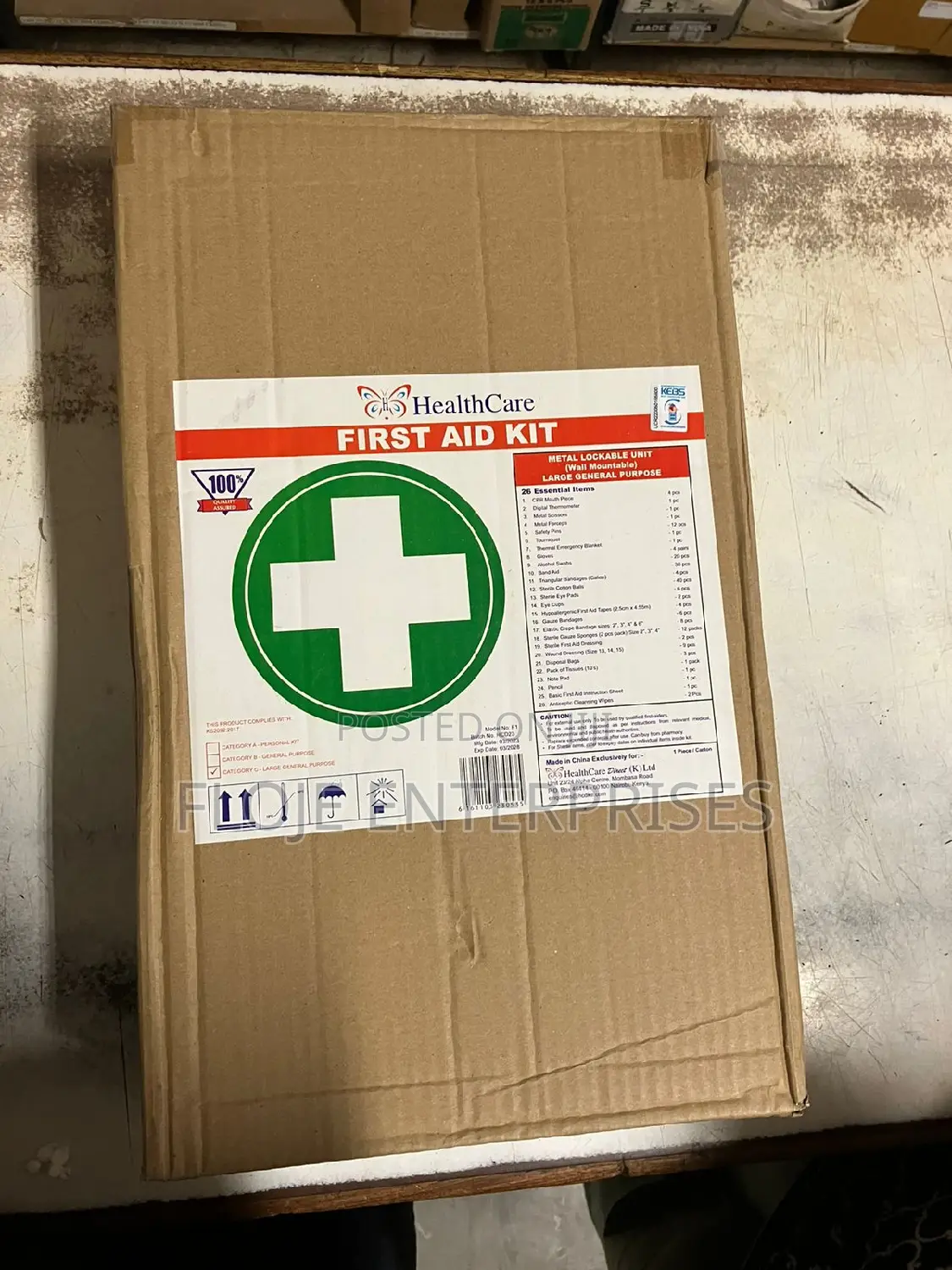 First Aid Kit Large Size Metal Box Health First