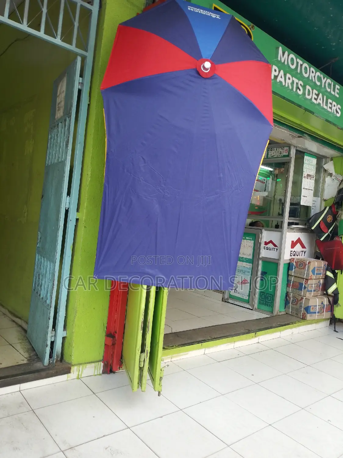 Blue Red Sunshade Bike Umbrella Universal Mount