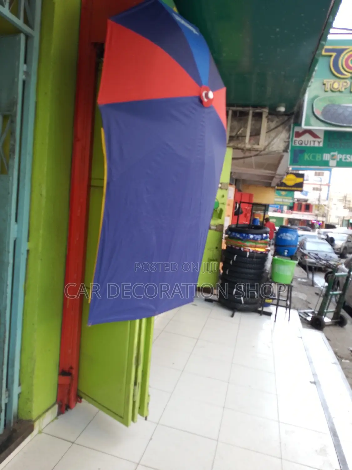 Blue Red Sunshade Bike Umbrella Universal Mount