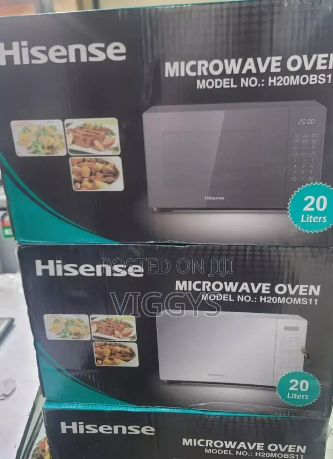 Amazing Silver and Black Hisense Digital Microwave