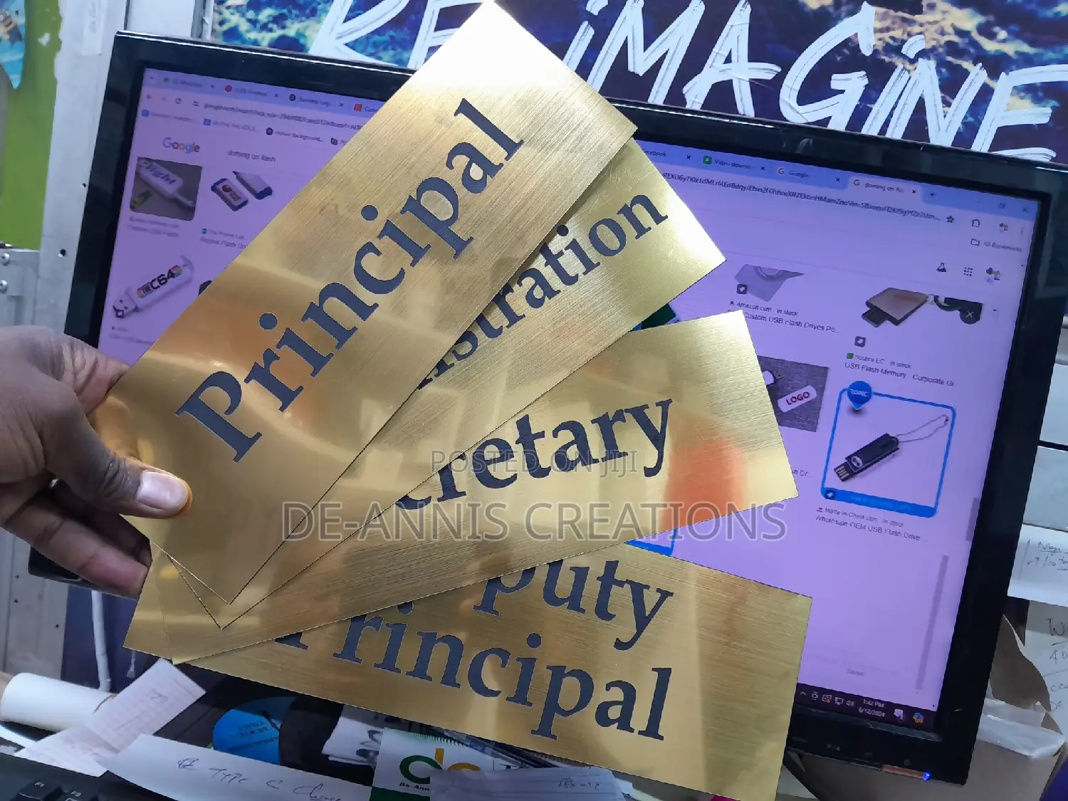 Gold Door Signs for Offices