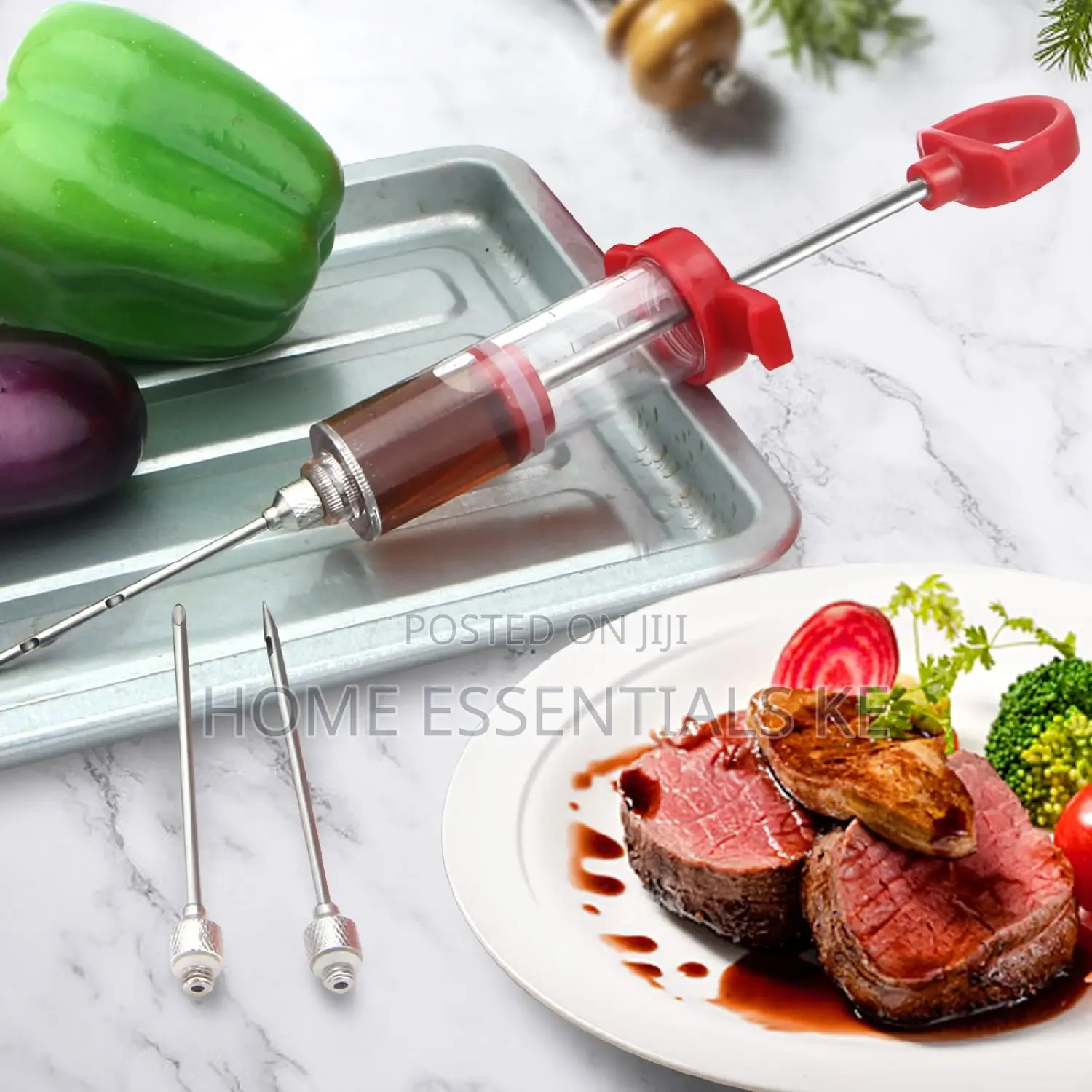*Barbecue Meat Syringe, Food Grade Stainless Steel Needle