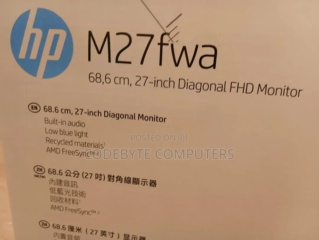 Hp M27fwa Frameless Monitor Fhd*Hp M27fwa Frameless Monitor