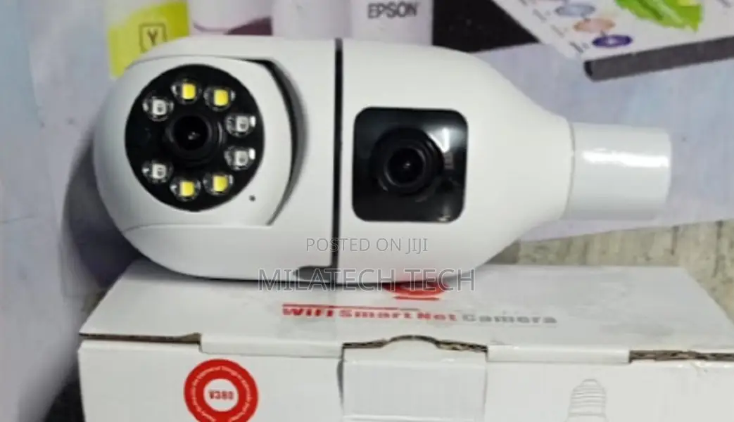 Bulb WIFI Dual 2 Lens Camera | WIFI Smart Camera V380 Pro