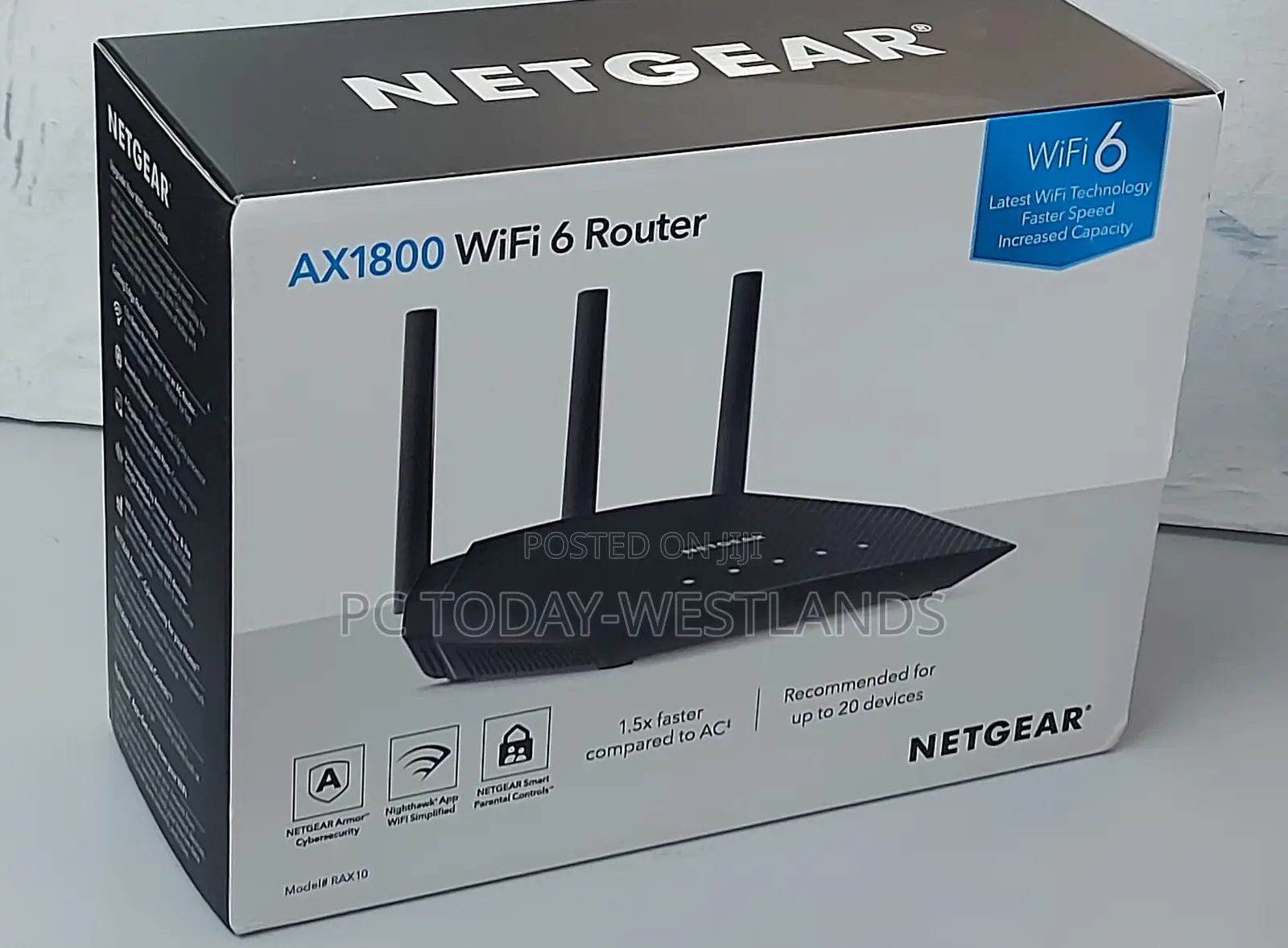 Netgear Rax10 Ax1800 Wireless Dual-Band Gigabit Router ,Vpn