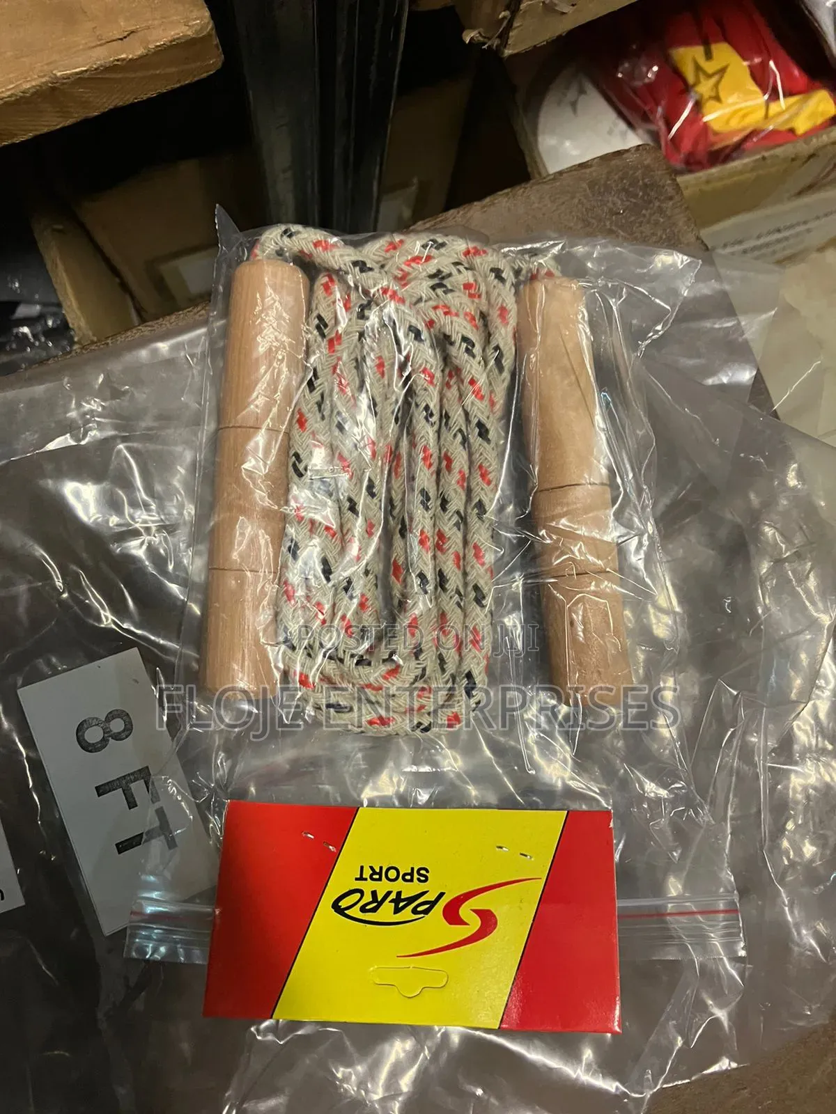 Skipping Rope Cotton Wooden Handle Sparo 8 Feet