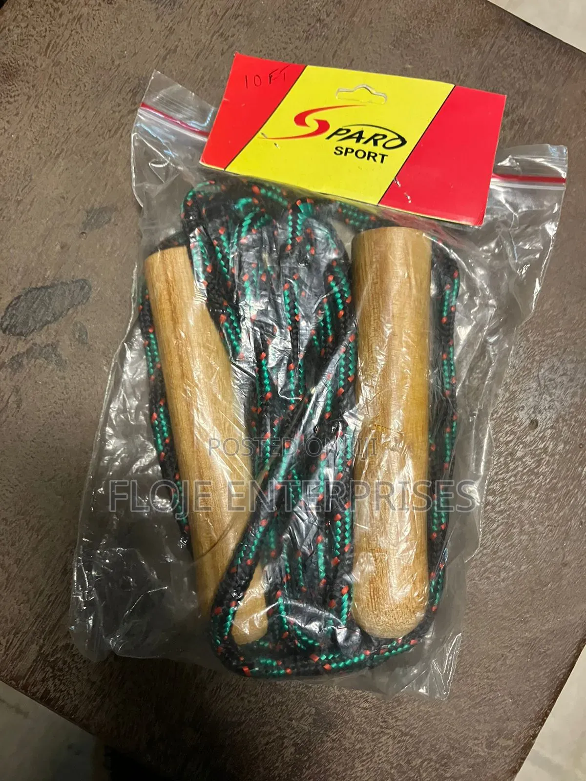 Skipping Rope Cotton Wooden Handle Sparo 10 Feet