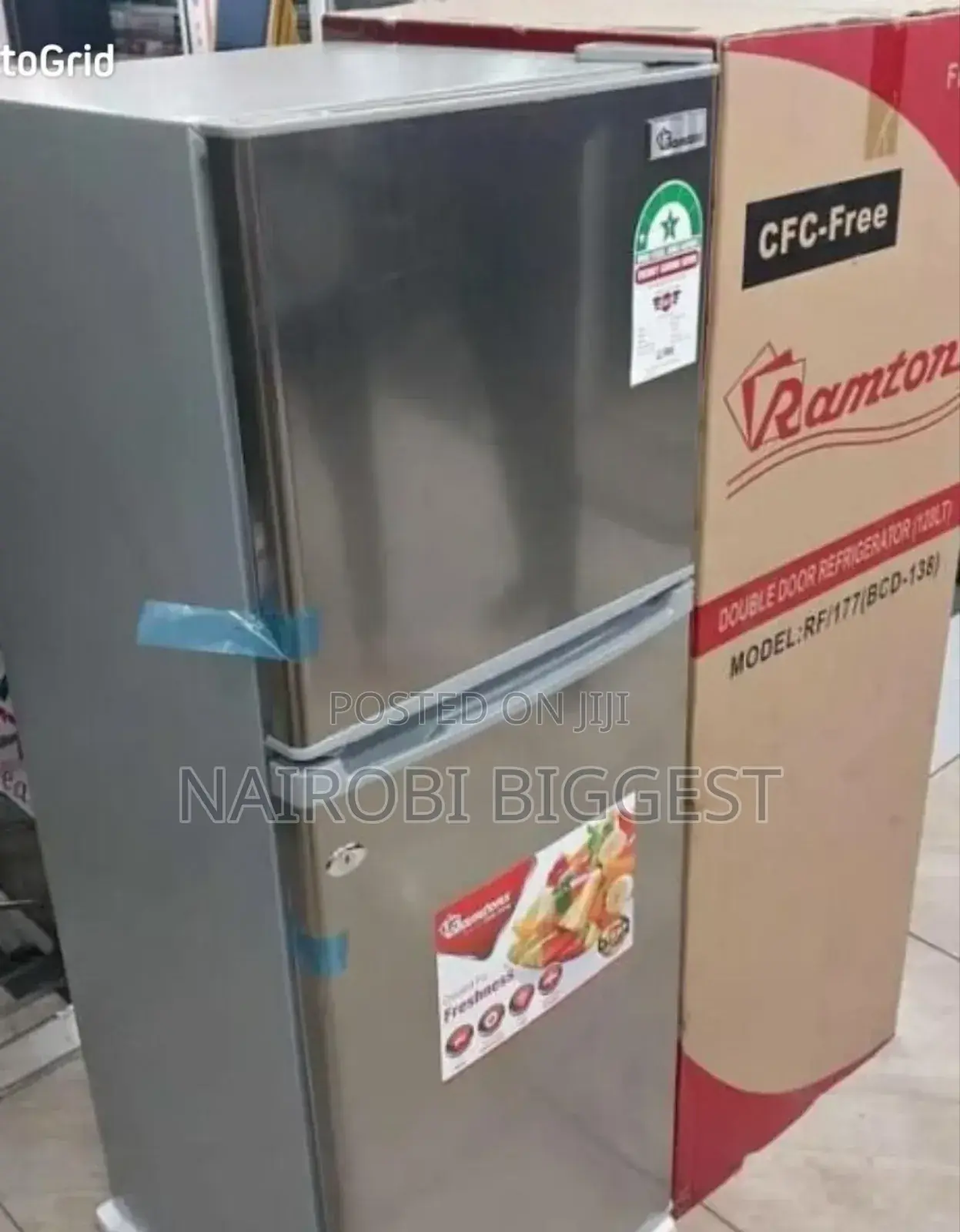 Ramtons 128 Litres Double Door Fridge