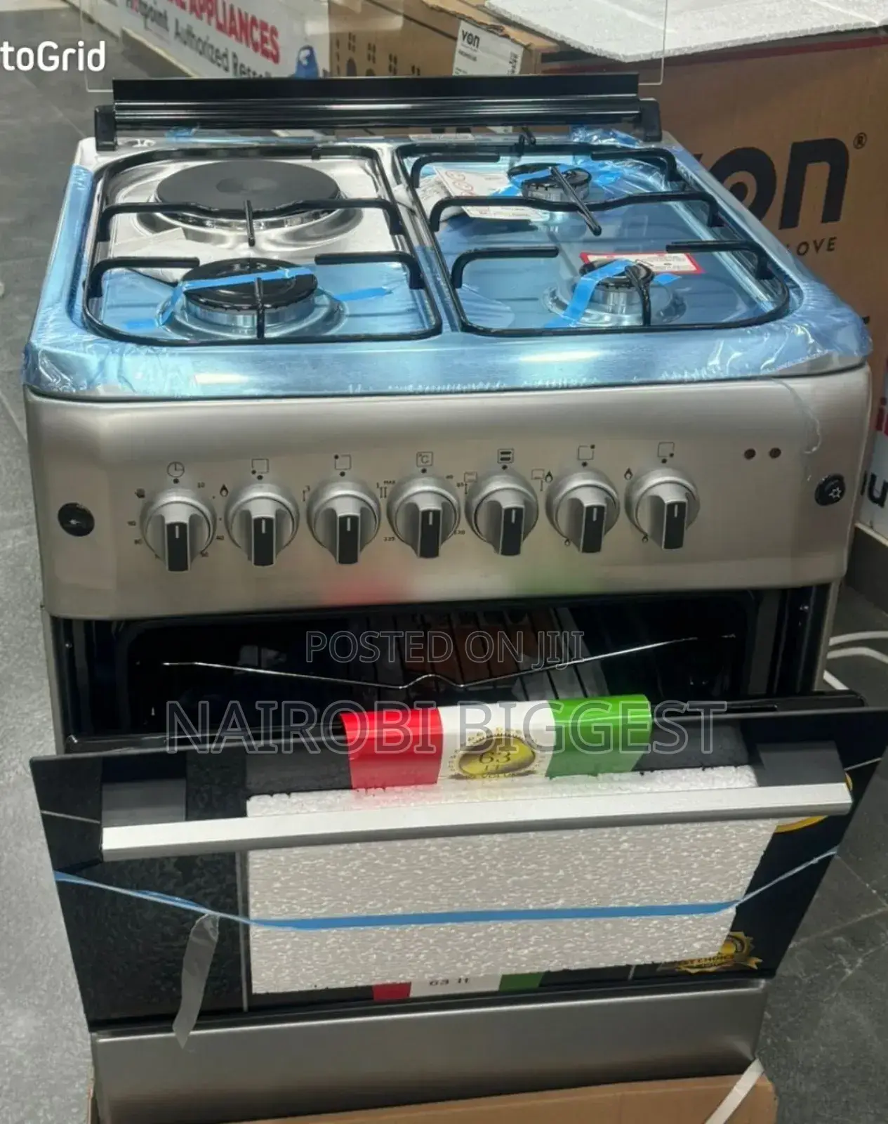Von Silver 60*60 ; 3gas+1 Electric Standing Cooker
