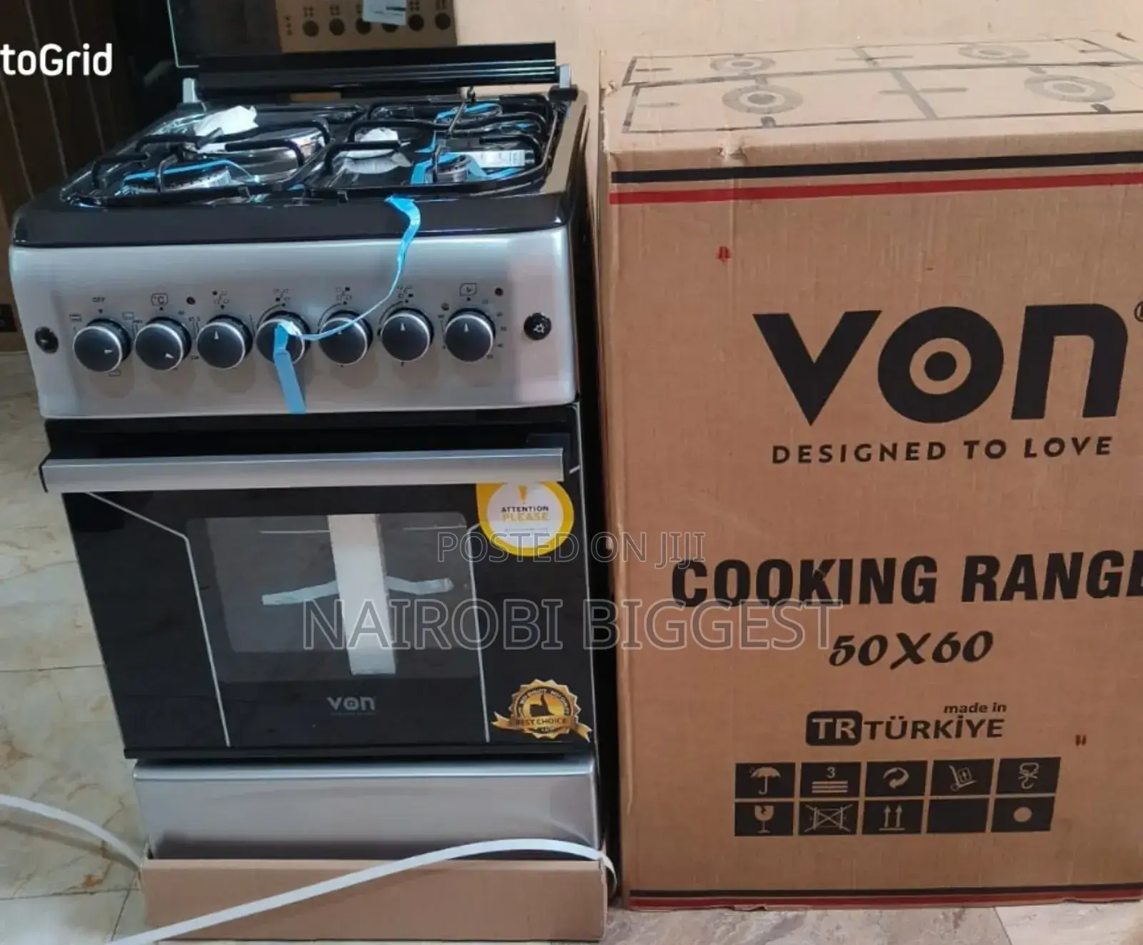 Von 50*60, 3+1 Standing Cooker With Electric Oven