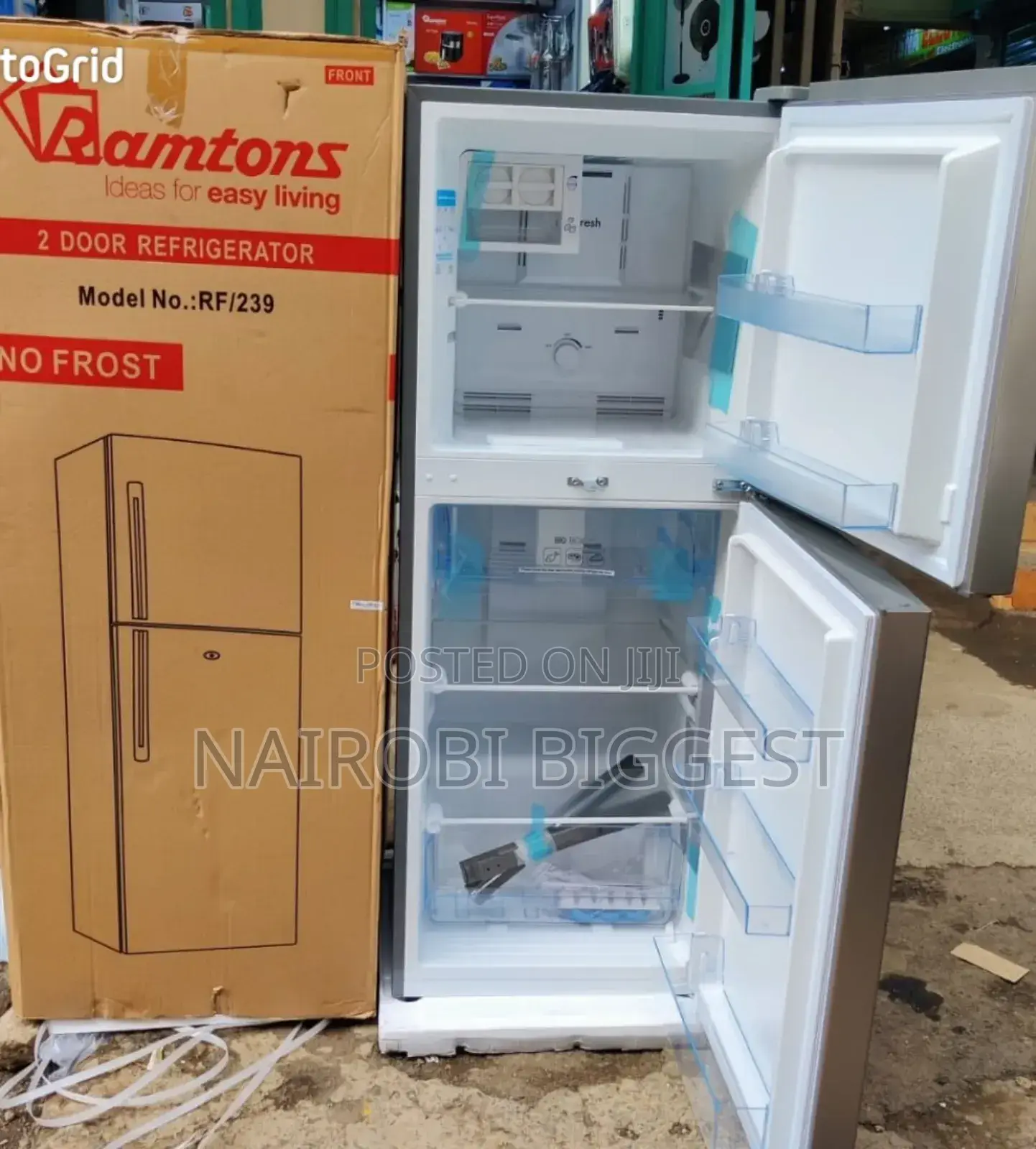 Ramtons Double Door Non Frost 196 Litres Refrigerator