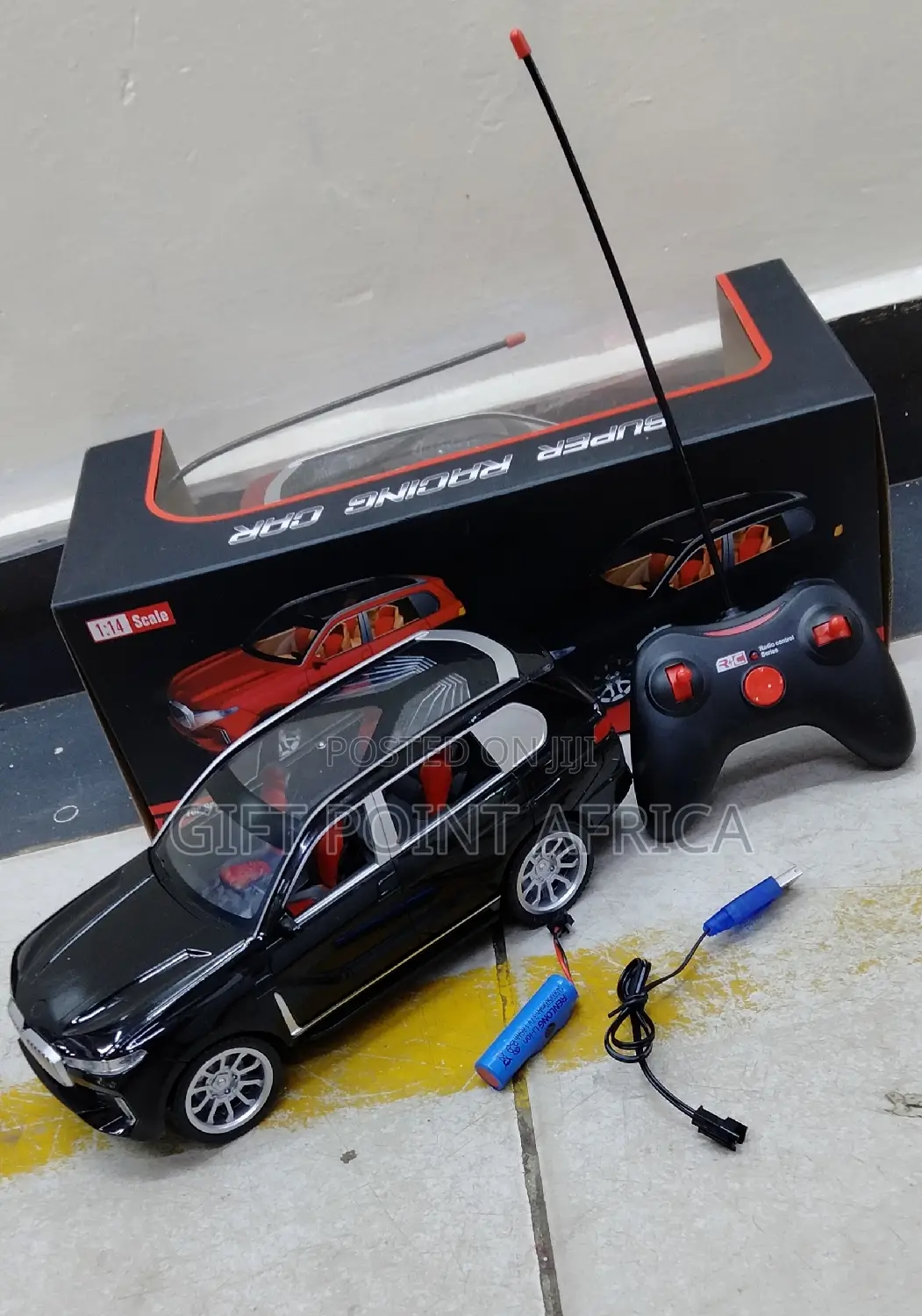 Black Super Racing Rechargeable Toy Car for Kids