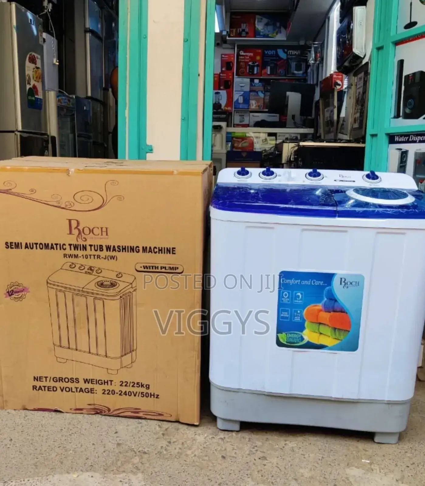 Brand New Roch Washing Machine Twin Tub Semi Auto10kg
